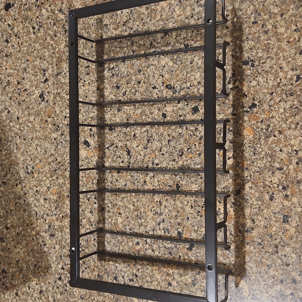 Metal Under Cabinet Wine Glass Holder